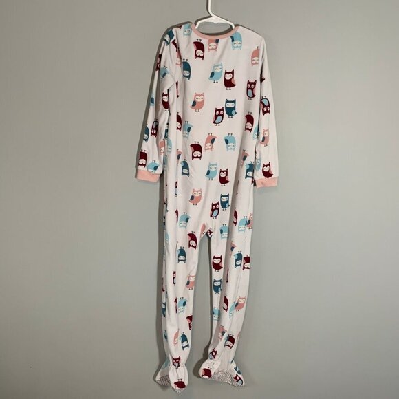 Carter's owl print fleece cozy footed pajamas jammies pjs sleeper - Picture 4 of 5
